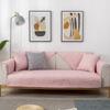 Universal Quilted Fabric Sofa Cushion Cover Non Slip Simple Nordic Style for Wooden Sofa