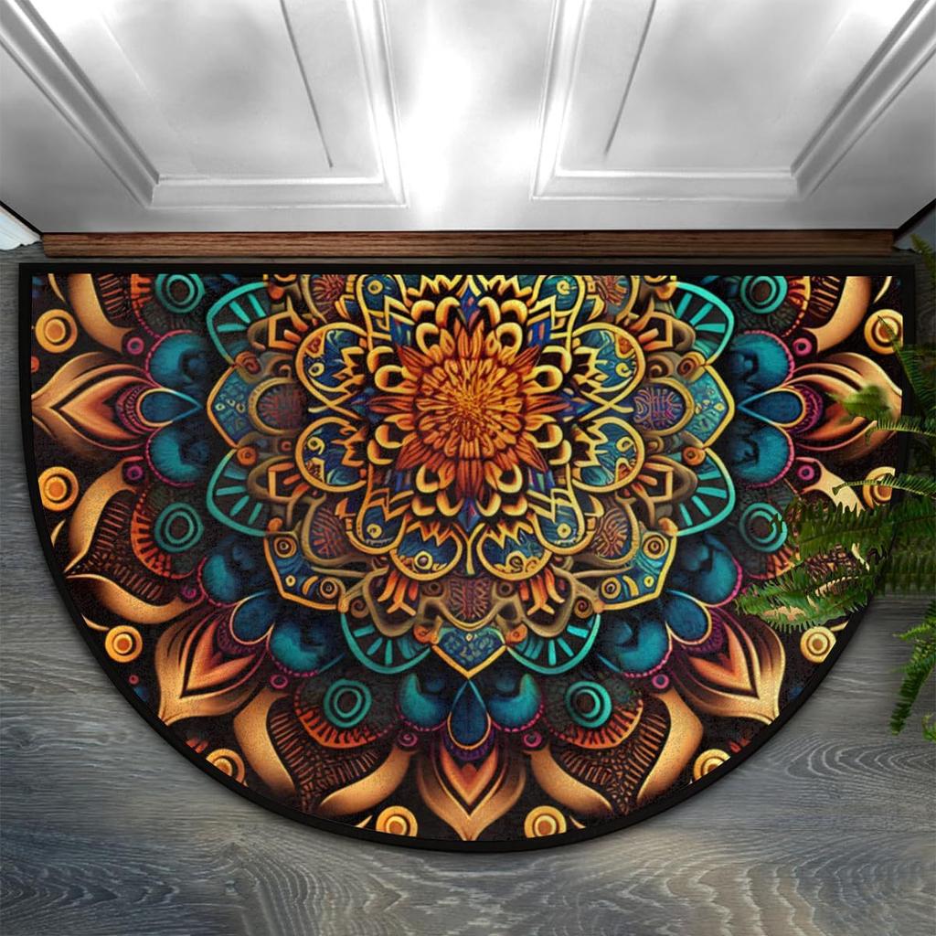 Home Semi Circle Carpet Home Door Decoration Floor Mat Kitchen and Bathroom Floor Mat