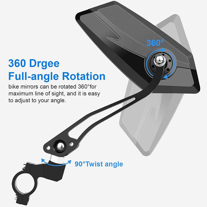 360° Rotatable & Foldable HD Rearview Mirror for Bikes, E-cars & Motorcycles