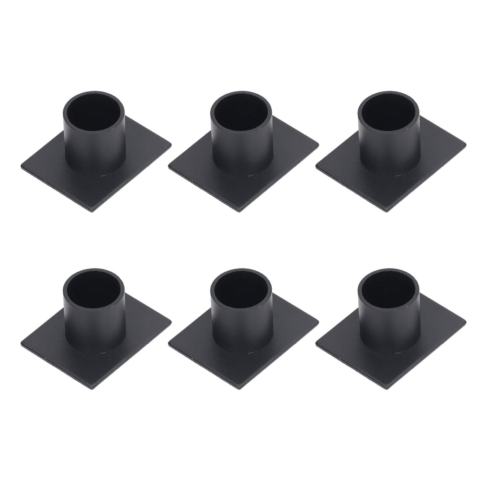 

6Pcs Taper Candle Holder Black Frosted Metal Stable Base Decorative Pillar Candle Holder for Party Wedding Bar