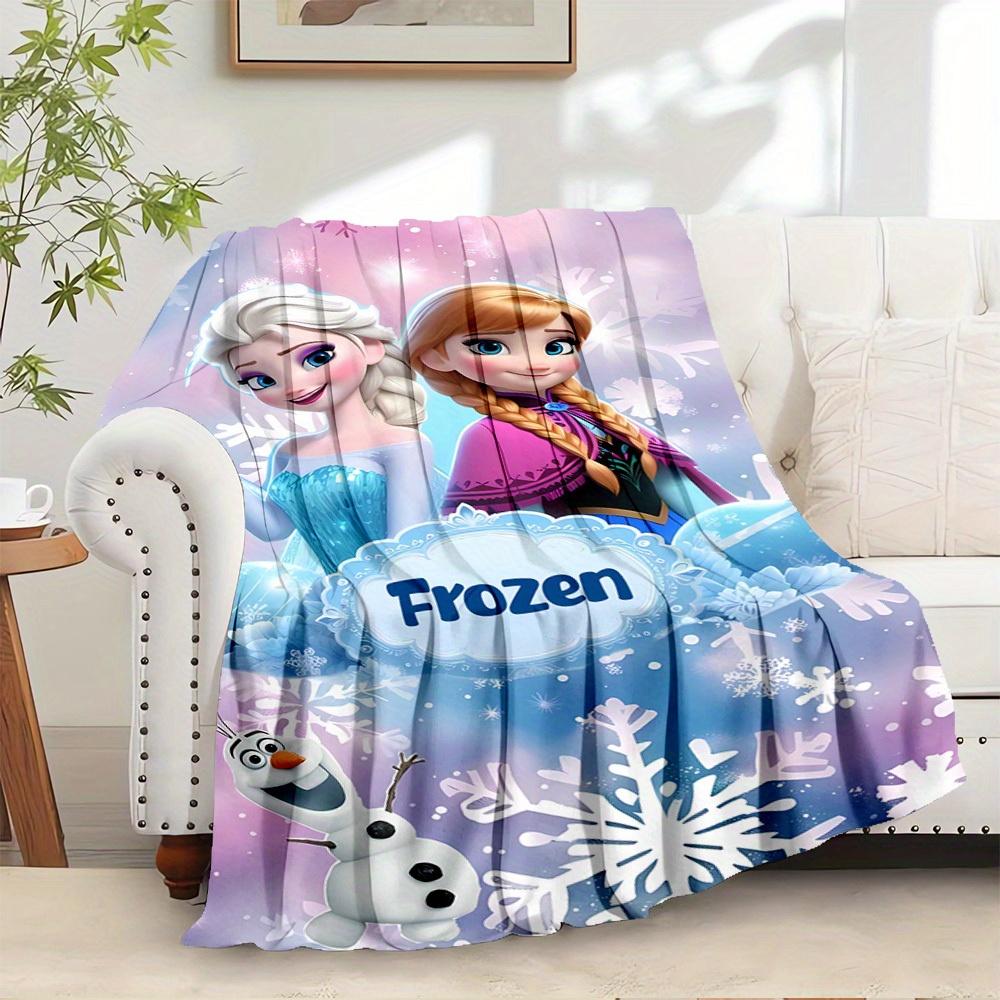1pc Flannel Frozen Theme Frozen s Bedroom Decoration Bed Throw Blanket Sofa Blanket Gift Home Decoration Warm and Comfortable