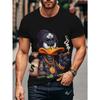 Funny Men's T Shirt Cartoon Duck Print Casual Short Sleeve Tops Tee Fashion T-shirts Outdoor Streetwear