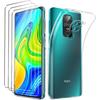 Case for Xiaomi Redmi Note 9 - LuffyShop - Flexible - Transparent - 3X Tempered Glass Protection - Slim
