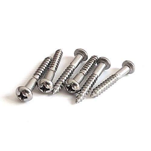 YJB PARTS Synchro Tremolo Bridge Fixing Screws, Stainless Steel, 6-Piece Set, Made in Japan