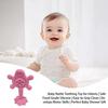 Baby Rattle Teething Toy Infants Food-Grade Silicone Rattle Easy-to-Grip Clean Develops Motor Skills Baby Sensory Development Toy
