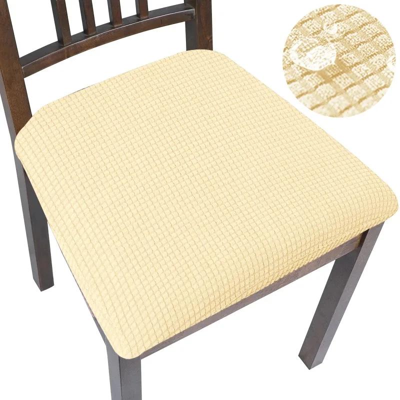 Waterproof Kitchen Chair Seat Cover Fashion Cheap Elastic Chair Covers Easy Remove Machine Washable Cushion Cover for Home