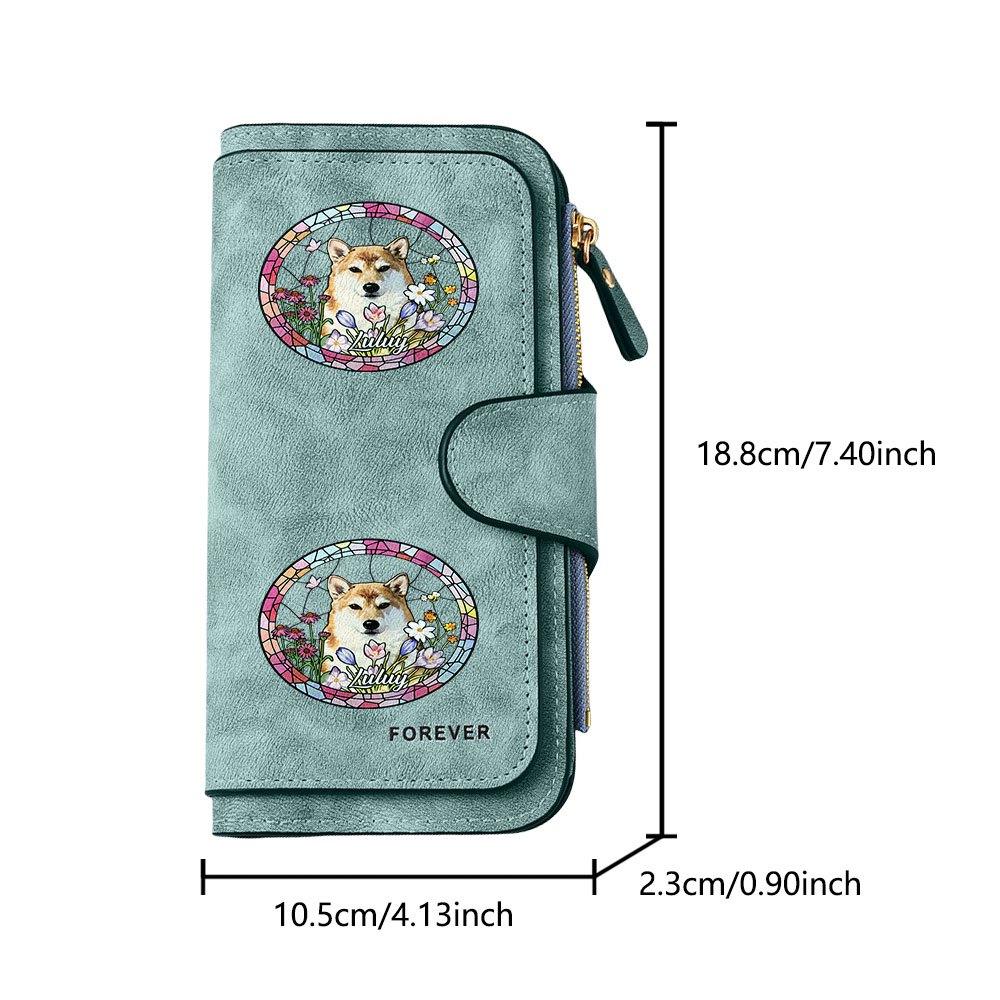 Shiba Inu Luluy Long Zipper Wallet, Large Capacity Card Holder, Unisex Clutch Bag, Fashionable Zipper Coin Purse, Suitable for Daily Use, A Great