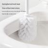 White Long Handle Toilet Brush with Base
