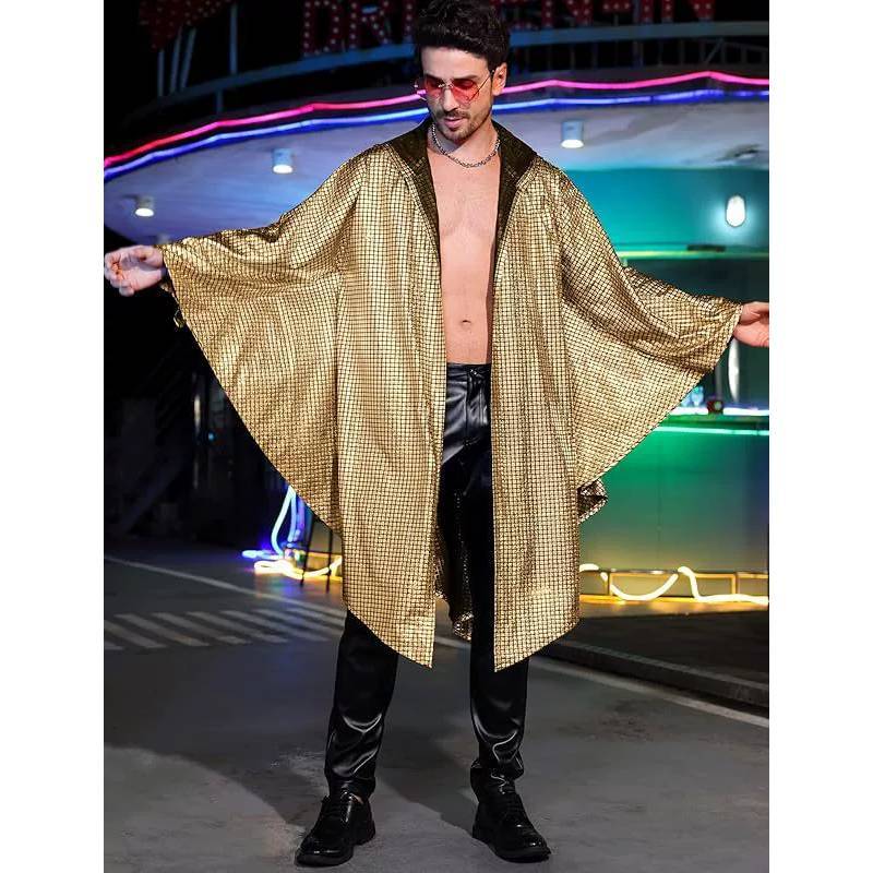 Halloween Hip Hop Flitrovaný Plášť Kostým Pro Scénické Vystoupení Párty
