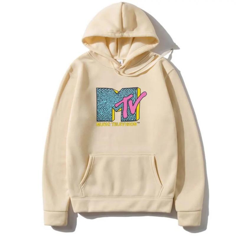Felpa con cappuccio da uomo per primavera e autunno MTV Music TV Stampa Pullover Felpa con cappuccio streetwear