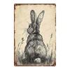 Vintage Metal Wall Art Rabbit Country Kitchen Decor