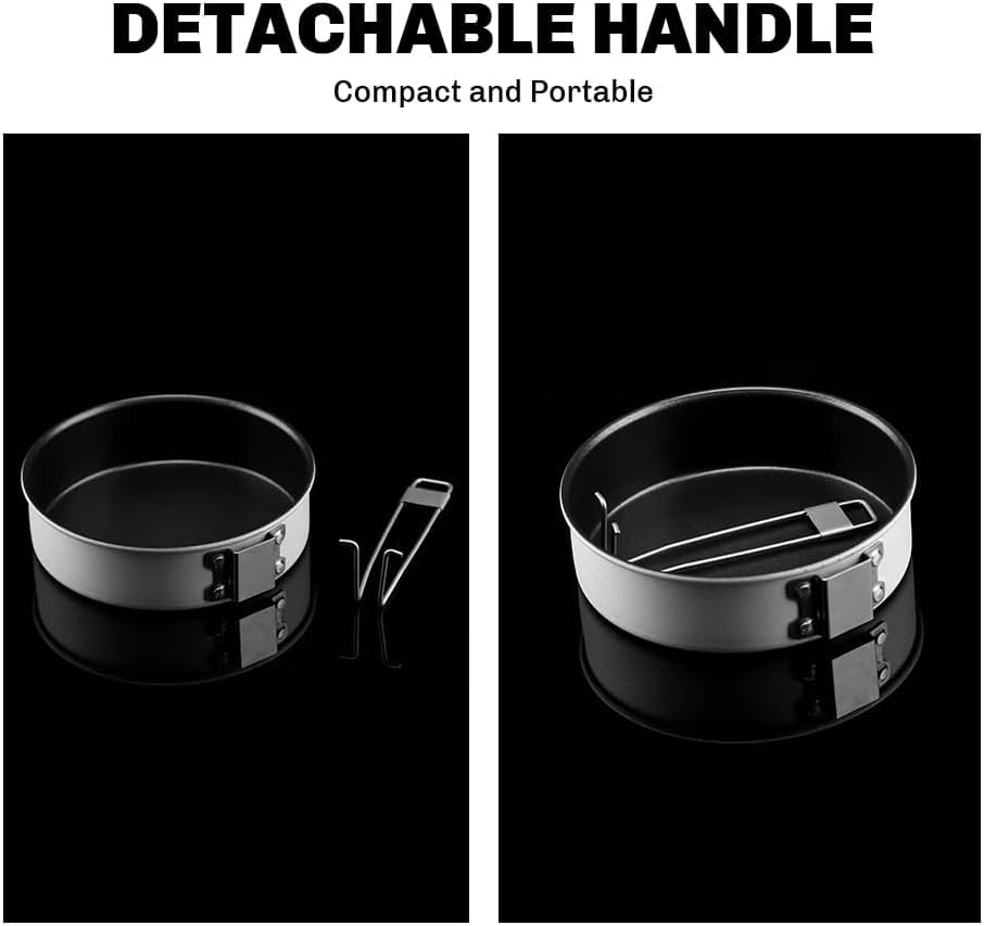 Frost Frypan Camping Frying Lightweight Mini Solo Cooking Utensil Fire-Maple Pan, Aluminum, Non-stick, (150g), Compact, Foldable, Skillet, Pan, Pot,
