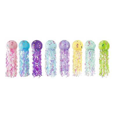 Jellyfish Paper Lanterns Mermaid with Gule-Dots Wall Hanging 1Pcs Mermaid Party Jellyfish Lamp for Wedding Party Family Girls