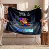 Among Us Flannel Blanket, Custom Name Text Personalized Soft Throw Blanket Home Decor Gift
