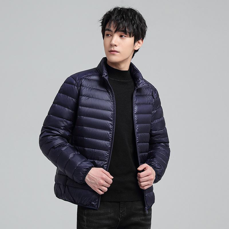 Giacca leggera in piumino da uomo corta autunno e inverno collo alto moda casual tendenza versatile giacca calda da uomo