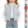 Kids Lace Trim Sleeveless Vest Top with Wide Shoulder for Fall and Winter