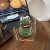 Furry Frog Plush Money Bag Funny Frog Earphone Bag Open Mouth Frog Coin Purse Wallet  Gifts