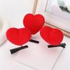 3D Love Heart Hair Pin Plush Hair Clip Valentines Day Barrettes 20Pcs Theme Event Holiday Party Hair Styling Accessories