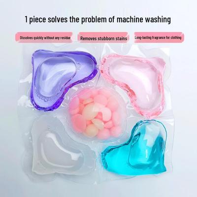 Five-Chamber Laundry Pods with Scent Booster Beads - 30 Pieces: Stain Removal, Softening, Scent Retention, Long-Lasting for Machine Wash.