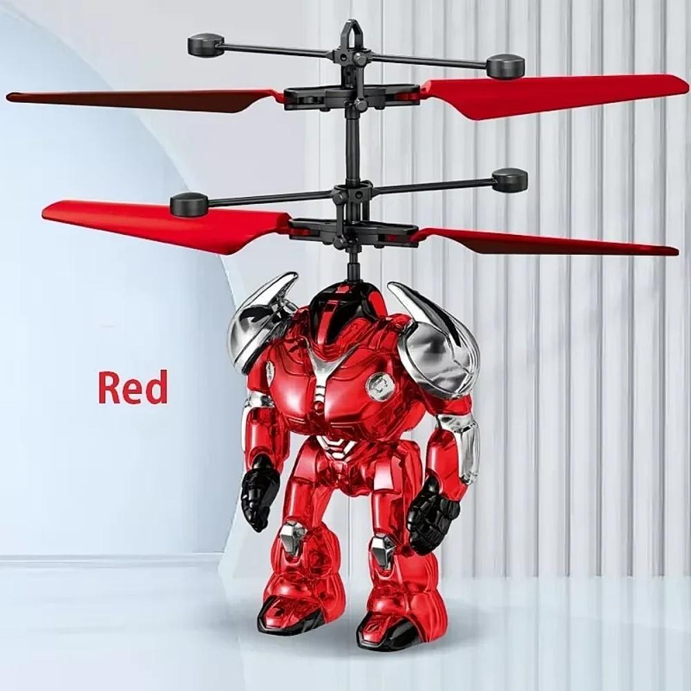 Levitating Luminous Flying Robot Astronaut Toy Aircraft Hand-Controlled Drone Interactive with Lights Outdoor Toys for Kids Gift