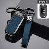 Genuine Leather Car Key Cover Case for Honda Civic 4d 9th Gen 10 Accord XRV Life Jazz Crv Fit Keychain Shell Keyless Accessories