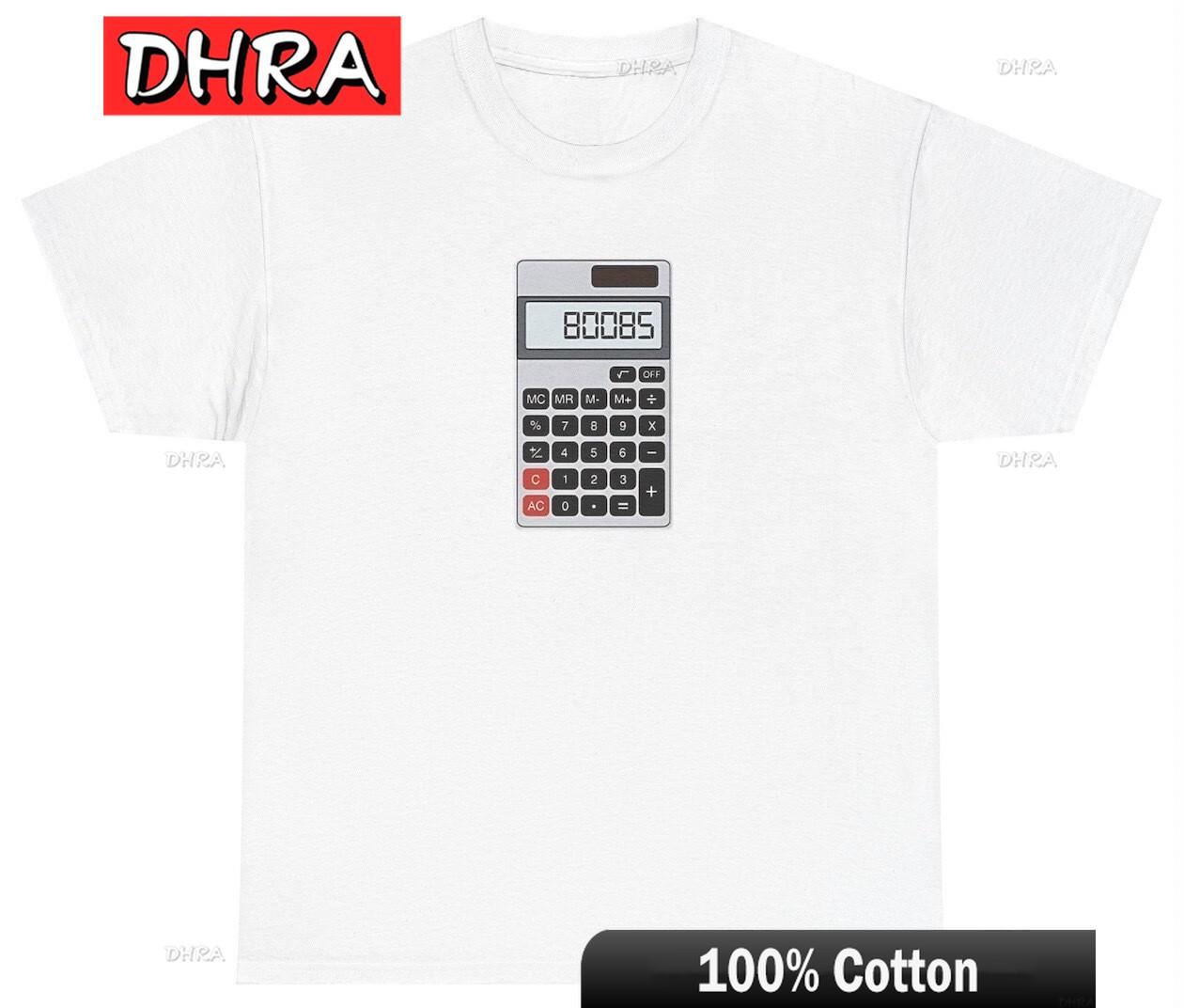 Boobs Calculator T Shirt Funny Sarcastic School Nostalgic 80085 Dank Meme Tee Custom Edgy Tshirts Birthday Tees Unisex TShirt S