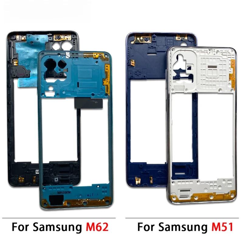 Middle Frame For Samsung A41 F62 M51 M62 A7 2018 Housing + Side Keys Volume Buttons Replacement Part