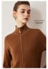 Lekasha Women's Slim Fit Stand-Up Collar Knit Cardigan - High-Quality Imitation Wool, Zipper, for Autumn/Winter.