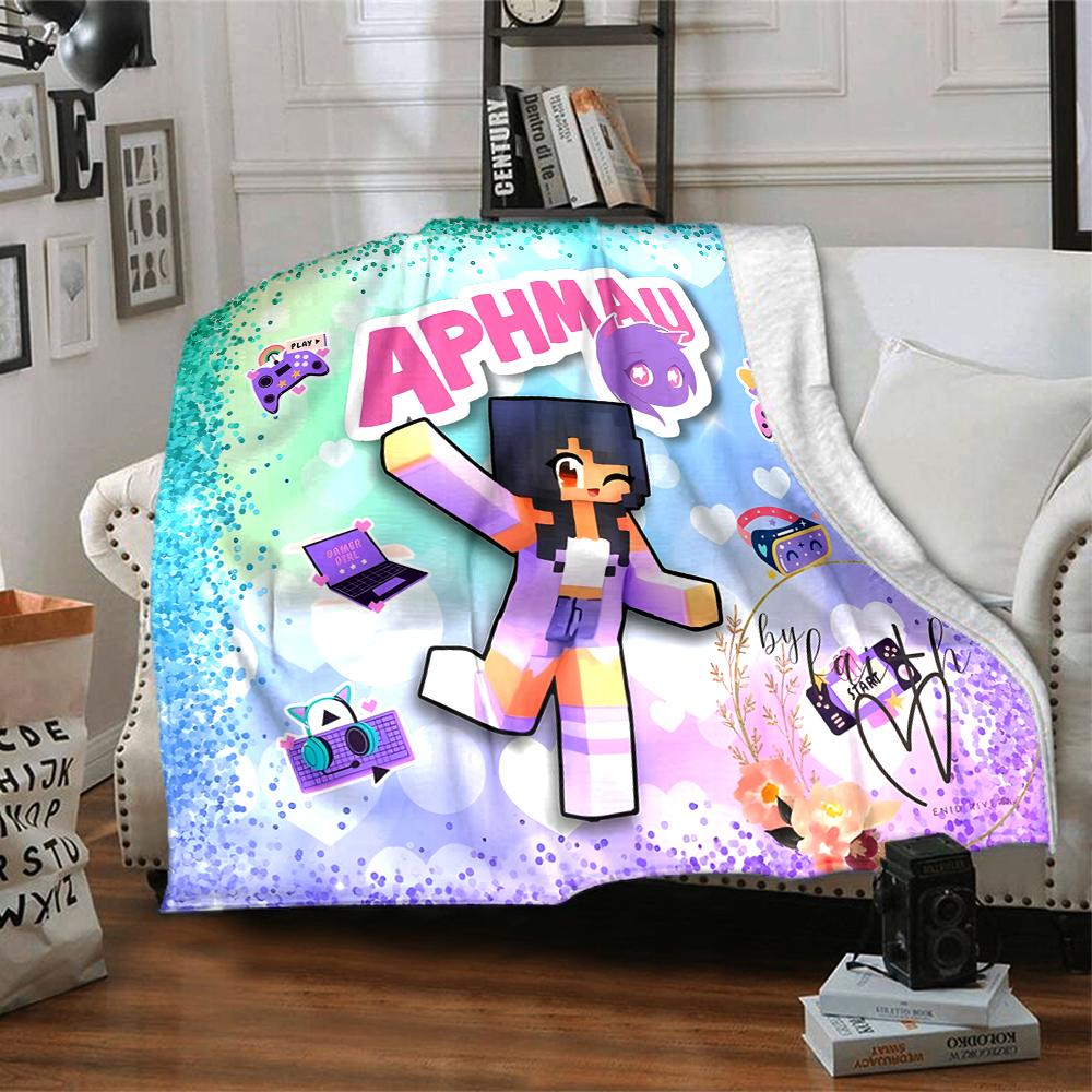 1pc Anime A-AphmauS (3) Blanket, Gift, for Men and Women, Soft Blanket, Good for Sofa Bed Couch Travel, Lightweight Flannel Blanket