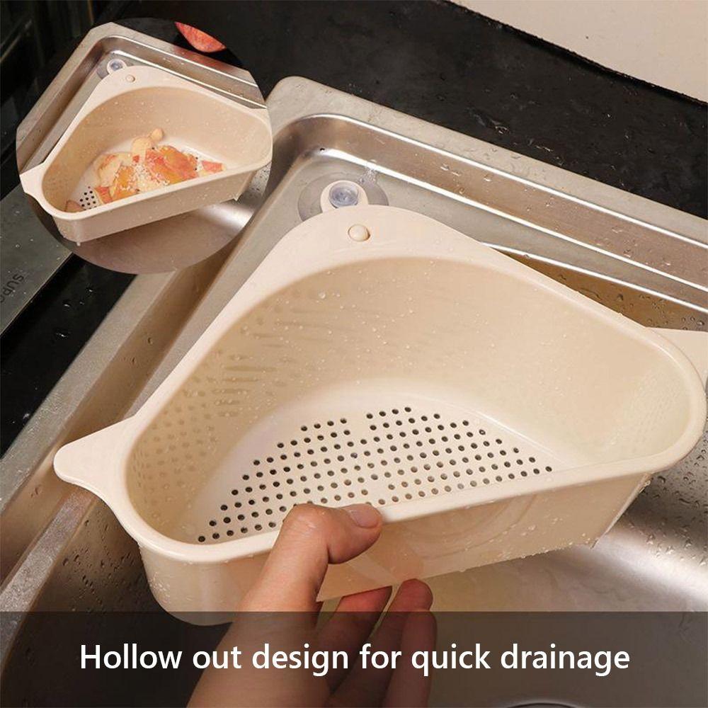 Suction Cup Sink Drain Basket Triangular Sponge Rag Storage Box Gifts Kitchen Sink Trash Boxes