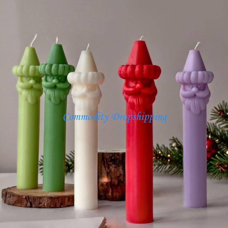 Y5JC Santa Pillar Silicone Mold For Making Soap Epoxy Resin Craft China Mainland