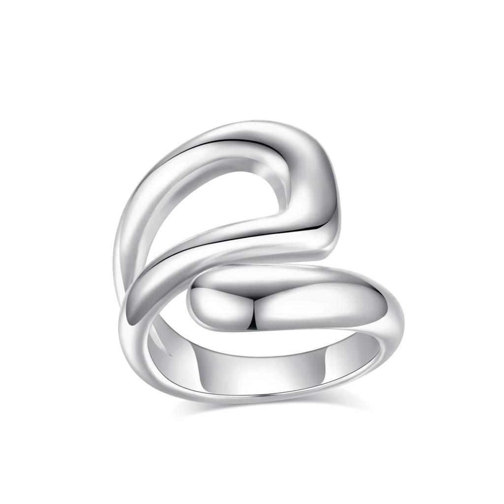 PANJBJ 925 Sterling Silver Geometric Black Stone Rings for Women Girl Korean Simple Adjustable Couple Jewelry Dropshipping