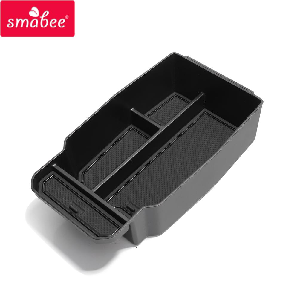 Smabee Armrest Storage Box for Mazda CX-50 Car TPE Central Lower Layer Storage Tray Organizer Accessories BLACK