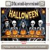 Party Backdrop Halloween Flat Banners Skeletons Pumpkin Celebrations Wedding Enthusiasts Celebration Photo Booth Front Door Decor