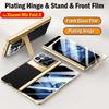 Foldable Stand Leather Funda for Xiaomi Mix Fold 4 Plating Hinge Case for Xiaomi Mix Fold 4 Case with Front Screen Glass Film