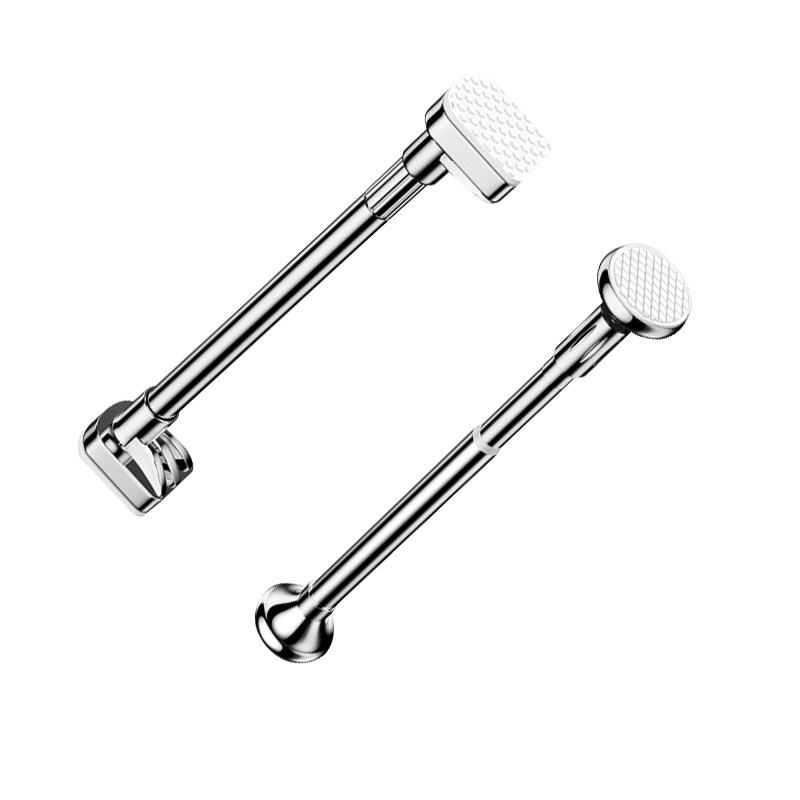 Modern Stainless Steel Telescopic Rod with Non-Slip Grip for Curtains and Clothes Drying