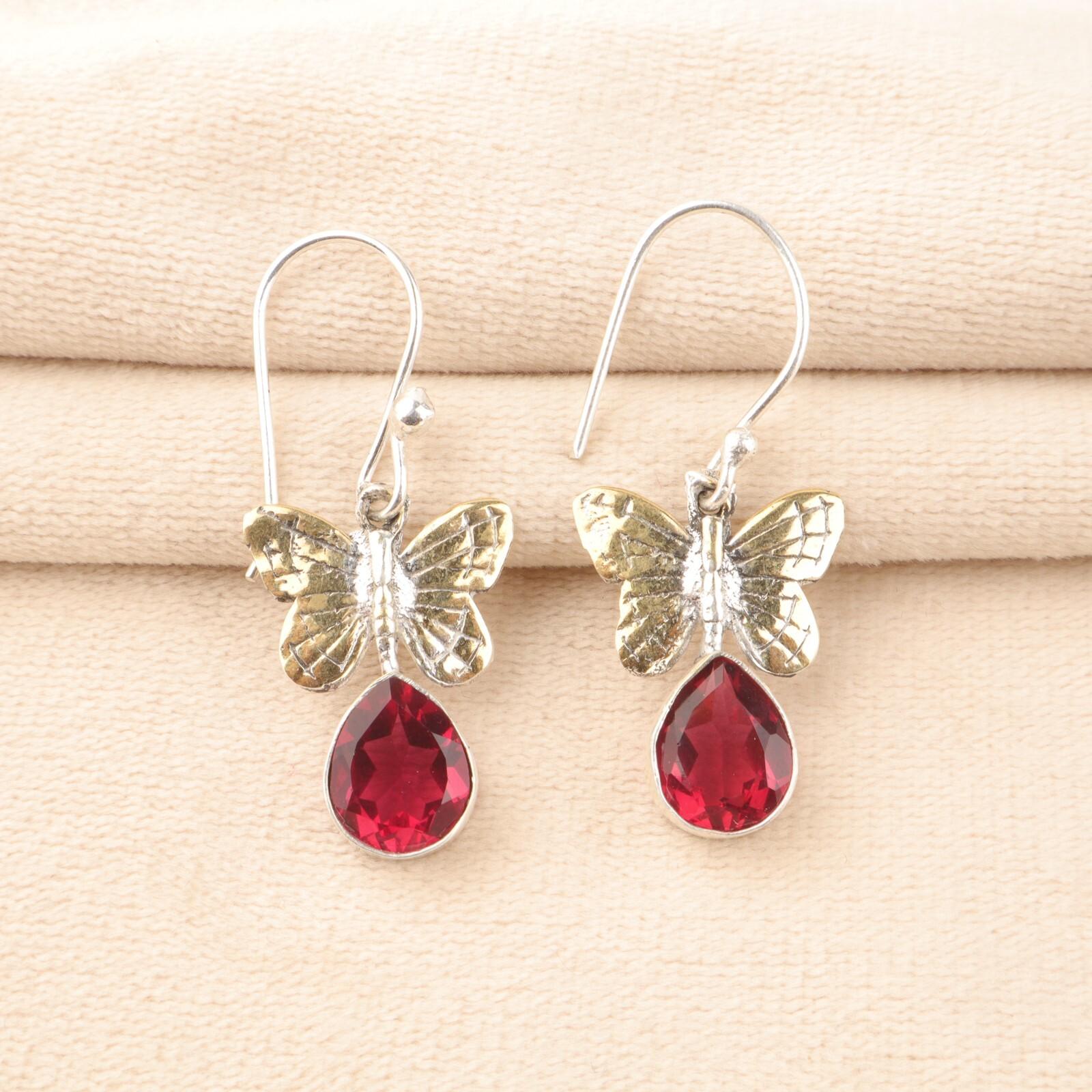 

Натуральный розовый рубеллит, серебро 925 пробы, серьги-крючки ручной работы 1,3 EE-155-4