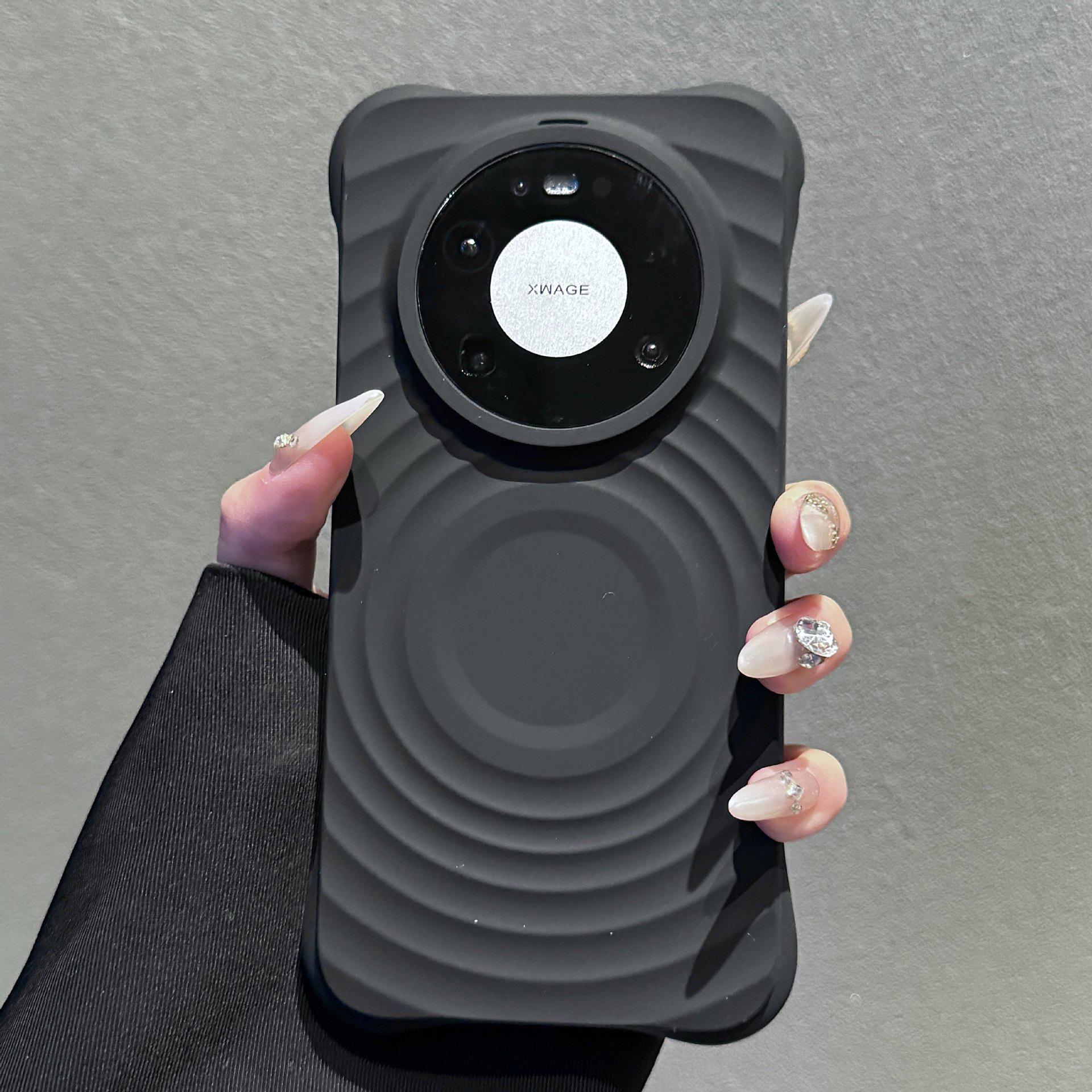 

Compatible with Huawei Mate80 Pro: Magnetic Liquid Silicone Wave Pattern Drop-Proof Case Mate 80Pro Max