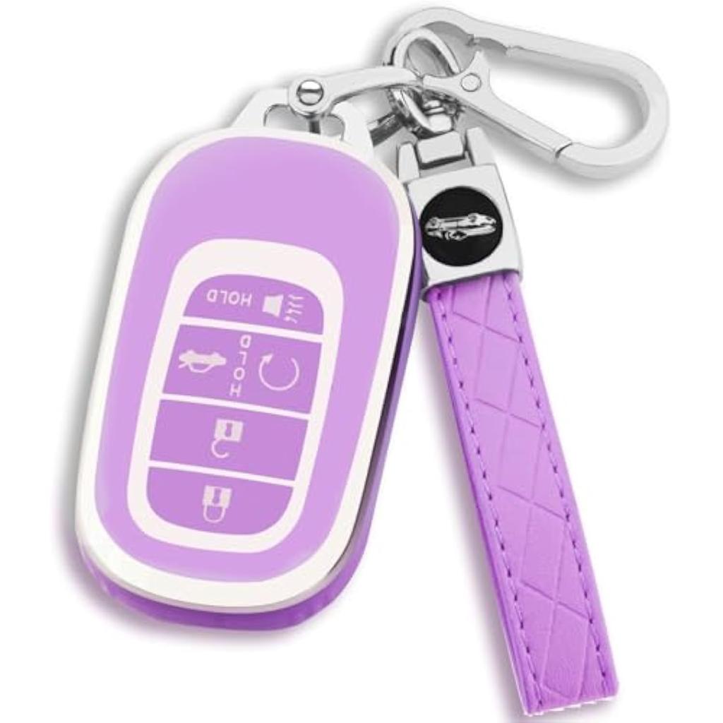 Honda Schlüsselanhänger, weiche TPU Schutzhülle für Schlüsselanhänger mit Honda Accord, Civic, Pilot Smart-Fernbedienungsschlüssel.