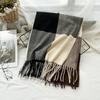 Scarf Autumn and Winter Imitation Cashmere Houndstooth Shawl for Women Trendy and Versatile Warm Long Tassel Scarf