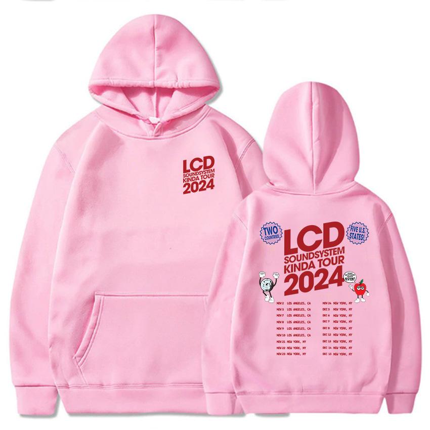 LCD Soundsystem Electronic Rock Band Hoodies 2024 Tour Graphic Printing Sweatshirts Women Clothing Gothic Heavy Mental Sudadera