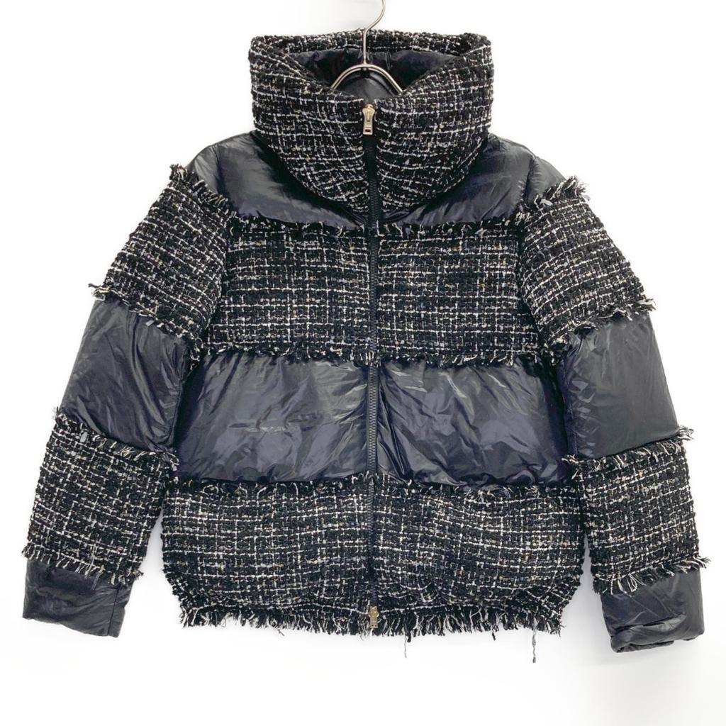 Herno [Domestic Regular] PI001513D SOHO Tweed X Nylon Down Jacket 40 blackUsed