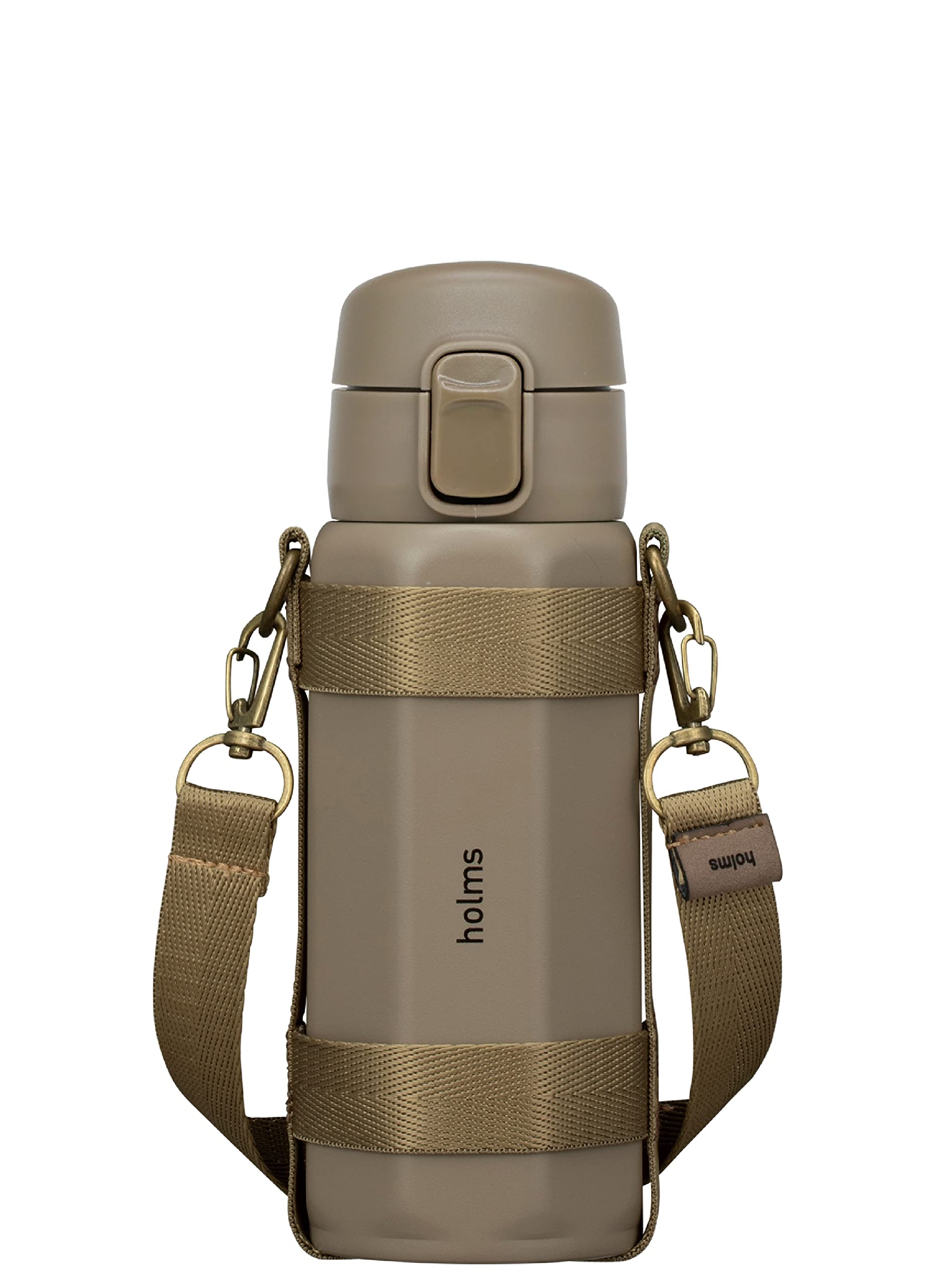 

CB Japan Octa One-Touch Open Water Bottle, 340ml, Beige, Direct Drinking, Vacuum Insulated Stainless Steel Bottle [Includes Dedicated Holder], Holms