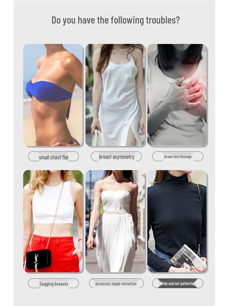 Wireless Remote-Controlled Heated Vibration Breast Massager