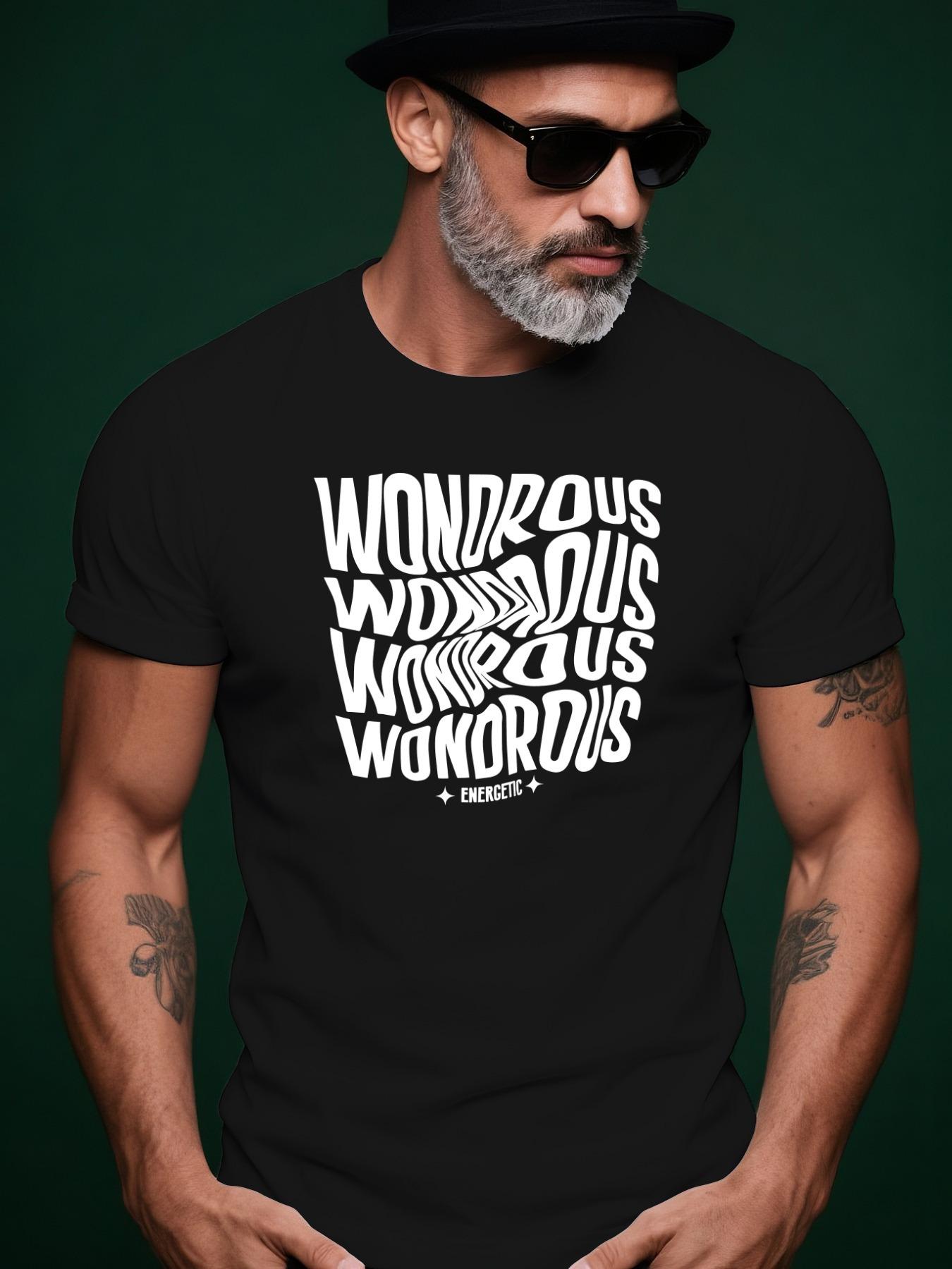 Wondrous Wonderous Trendy Streetwear Summer Casual Crew N... S