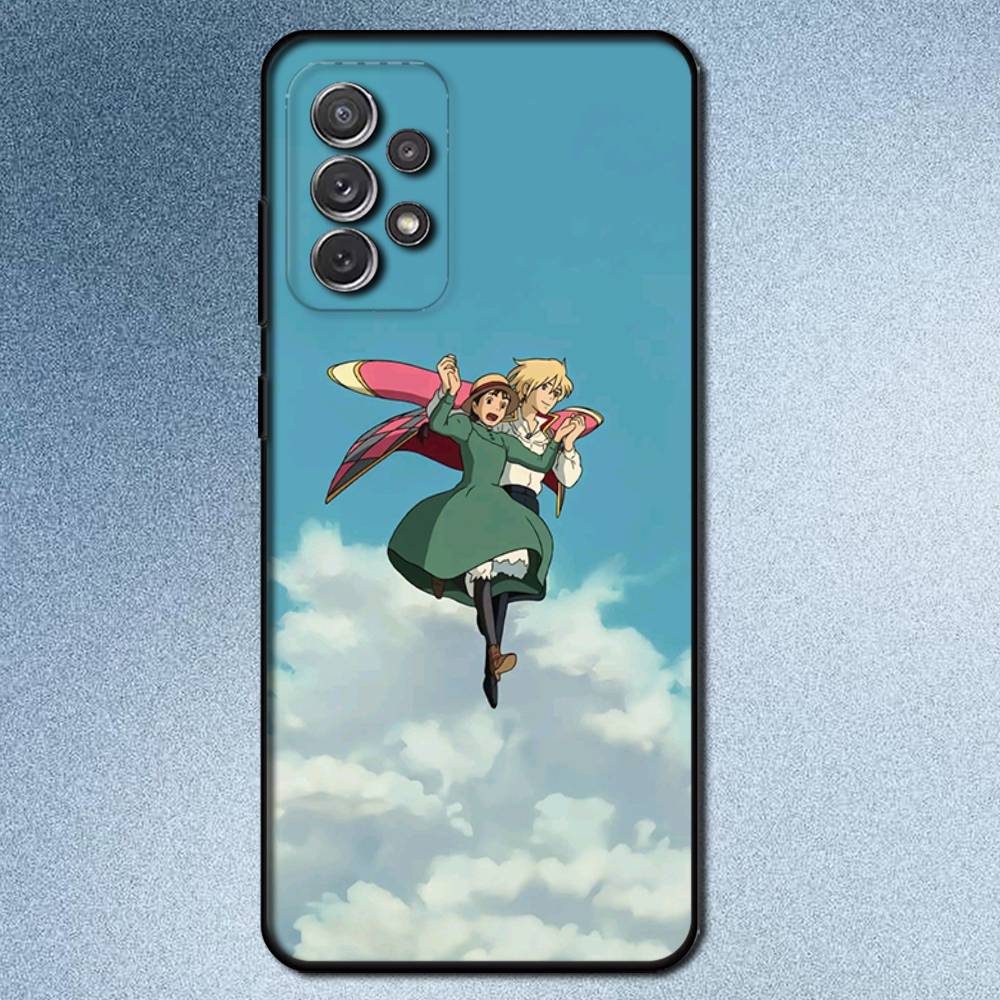 H-Howl M-Moving C-Castle Phone Case For Samsung S25,S24,S21,S22,S23,S30,Ultra,S20,Plus,Fe,Lite,Note,10,9,5G Black Cover