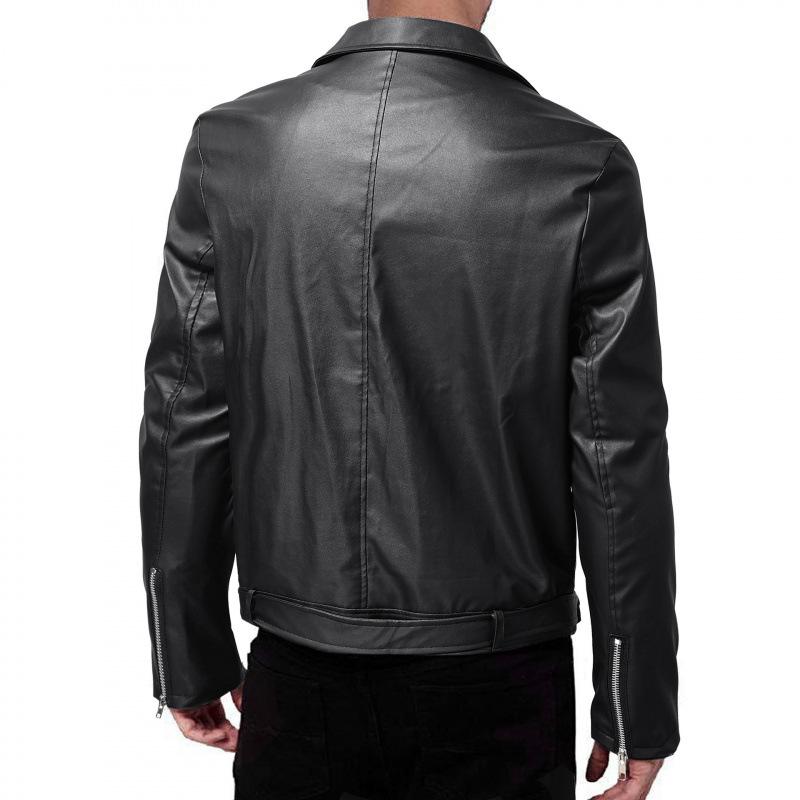 Men's leather jacket spring and autumn new men's leather jacket youth coat trend