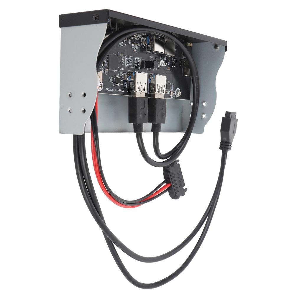 USB Front Panel Hub 6 Ports 19 Pin GEN2 X 2 Support USB A TYPE C Memory Card Microphone Input 5Gbps Optical Drive