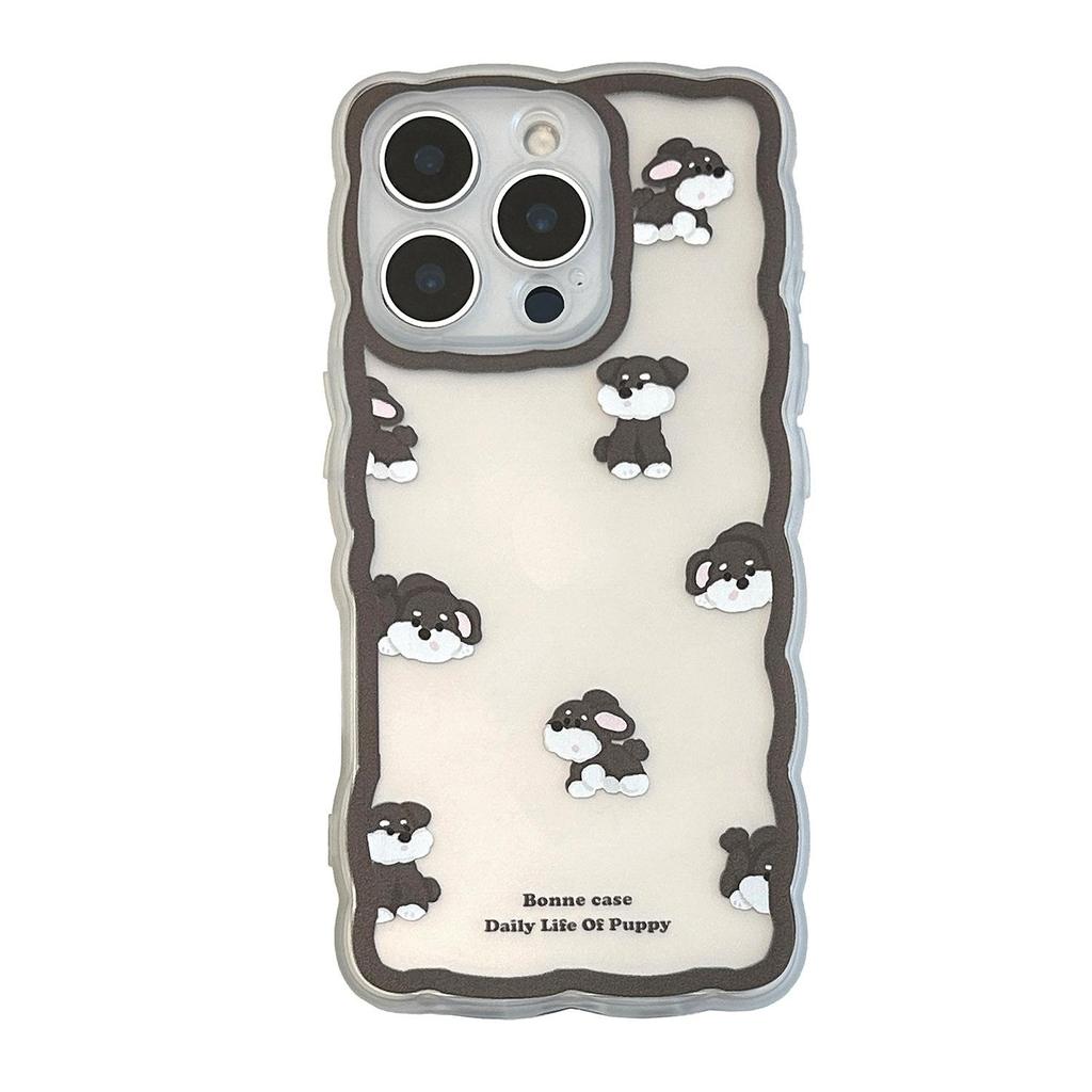 Spersonalizowane etui na telefon z kreskówkowym szczeniakiem dla telefonów Apple