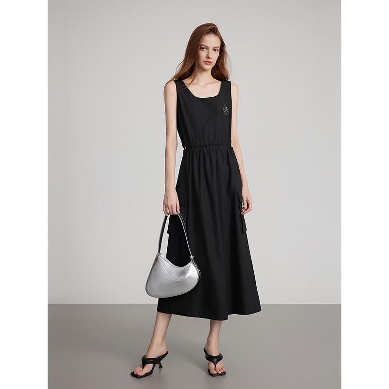 ELLE Women s French Cutout Waist-Cinching A-Line Dress L